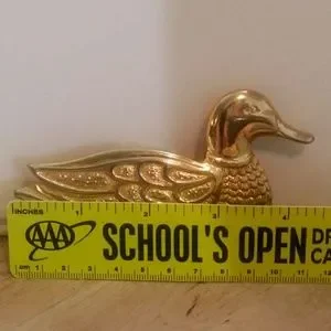 Vintage Paquette 2pc Duck belt buckle 18kt plated Vintage 70s Brass Duck Belt Buckle – Dovetail main image 4